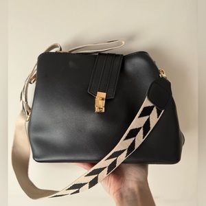 Black Leather Shoulder Bag